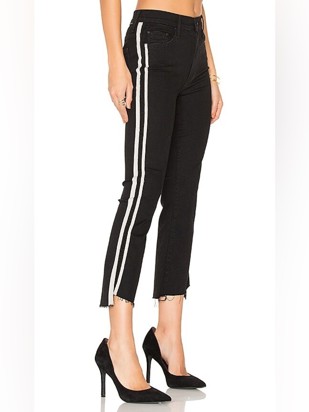 MOTHER Denim Insider Crop Step Fray Guilty Racer Size 26